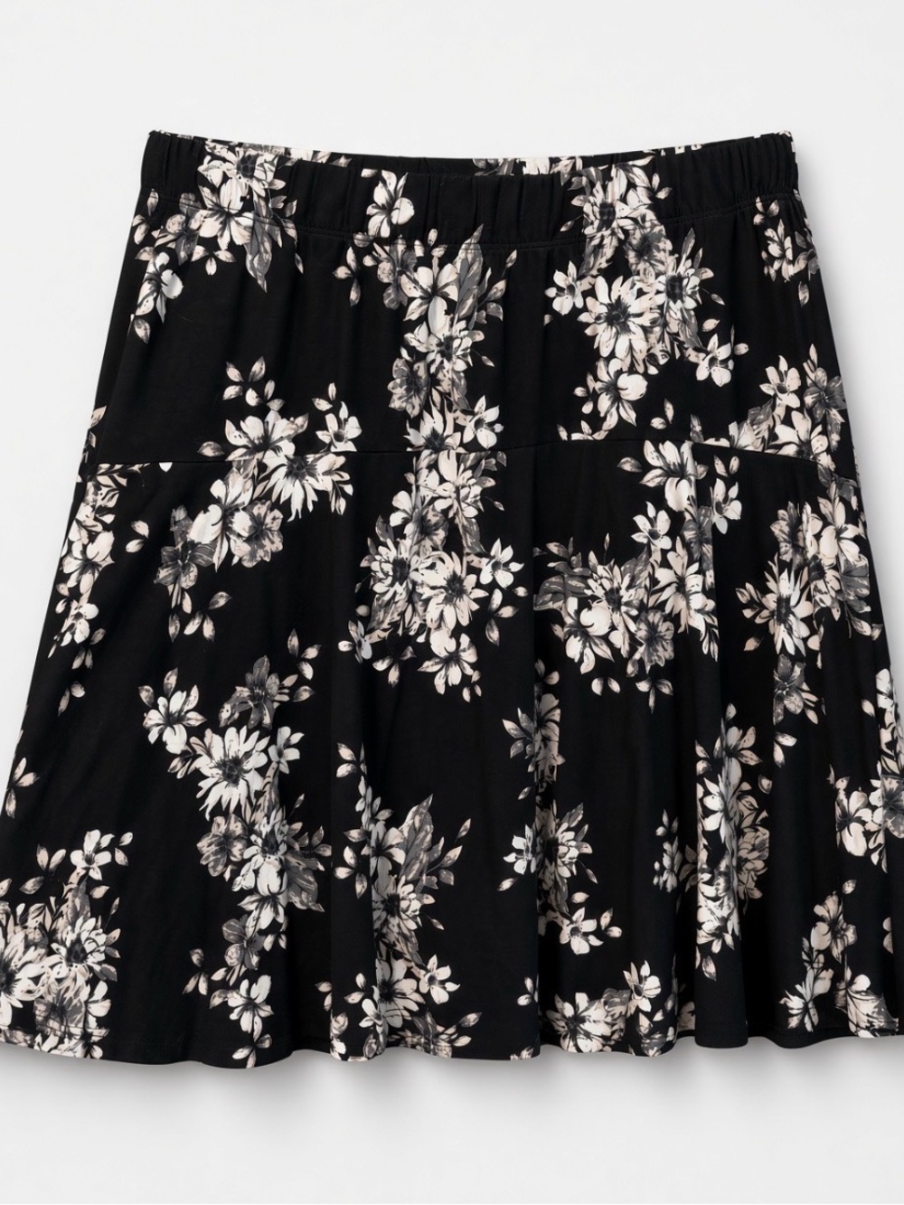Lascana Black Floral Skort Size 10 Built-In shorts